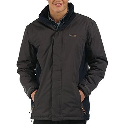 Regatta RMP174 Veste Imperméable Isolée Homme Iron/Navy FR : S (Taille Fabricant : S)