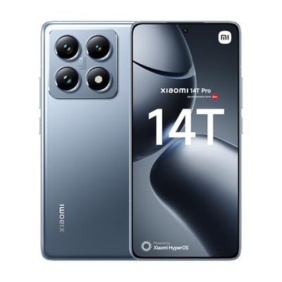 Xiaomi 14T Pro – Smartphone de 12+512GB, Lentes Leica Summilux, MediaTek Dimensity 9300+, Pantalla AMOLED 6,67'' 144Hz, HyperCharge 120W, Azul Titanio (Versión ES)