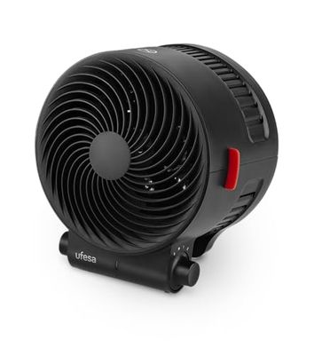 Ufesa Atlas Neo ventilatorkachel, 2000 W, 3 standen, regelbare thermostaat, oververhittingsbeveiliging, vuurvast ABS, zwart