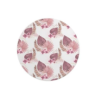 Questo Casa, Rund musmatta med digitalt tryck, halkfri baksida, för kontor och hem, diameter: 22 cm