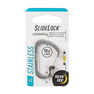 Nite Ize CSL2-11-R6 Stainless Steel Slide Lock, Size 2