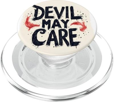 Actitud intrépida con esta declaración de Devil May Care PopSockets PopGrip para MagSafe