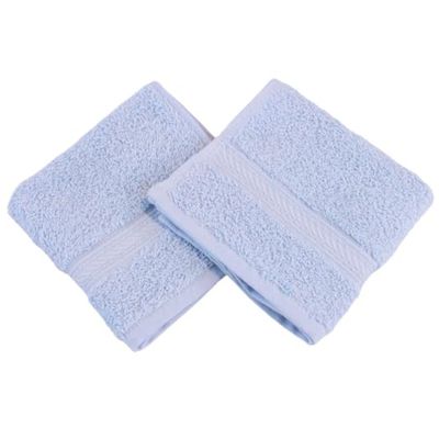 Westward Ho! 2 Pack Face Towels - Super Soft 100% Combed Cotton, 390 GSM, Highly Absorbent & Gentle on Skin, 30cm x 30cm, (Light Blue)