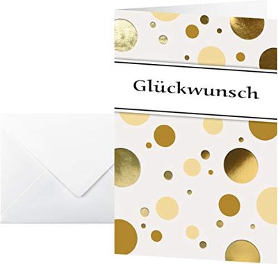 SIGEL DS106 - Biglietti di auguri bianchi, formato A6, set da 10 pezzi, con busta