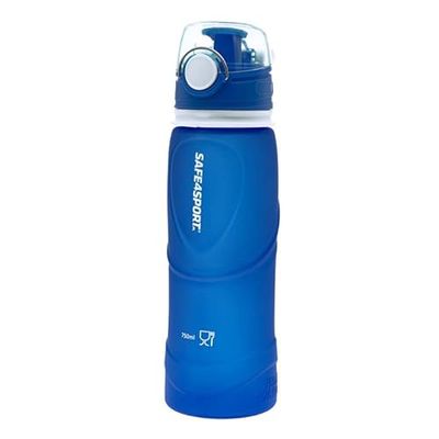 Safe4sport Borraccia blu - borraccia pieghevole in silicone 750 ml - borraccia arrotolabile grande