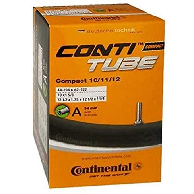 Continental Compact 10/11/12 Chambre à air Mixte, 12 1/2x1.75/2 1/4´´ 44/62-194/222 AV