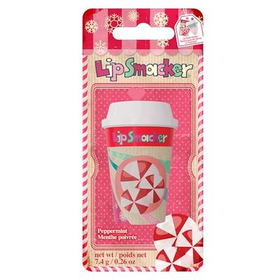 Lip Smacker Holiday Frappe Cup Lip Balm Bálsamo Labial para Niños y Niñas con Diseño Especial, Bálsamo Hidratante y Fácil de Aplicar, con Infusión de Aceite de Semillas de Ricino, Peppermint