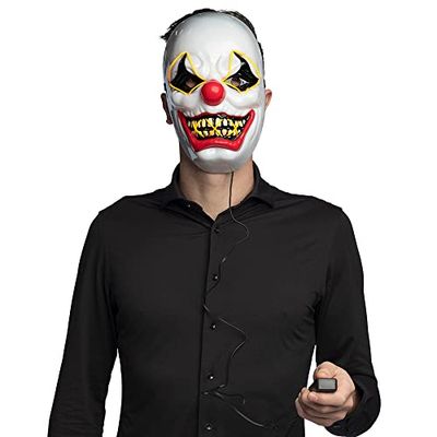 Boland - LED masker, masker met licht, horror masker voor carnaval, accessoire voor verkleedkostuums, Halloween masker