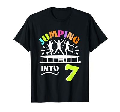 Jumping Into Seven - 7 Year Old Trampoline Jumper Birthday T-Shirt