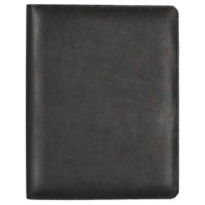 Alassio 30058 - Raccoglitore ad anelli CREMONA II in formato DIN A4, in nappa, formato 32 x 25 x 2 cm, colore: Nero, Nero