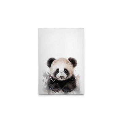 A.S. Création DD132998 Impression sur toile pour chambre d'enfant Motif bébé panda Blanc/noir 50 x 75 cm