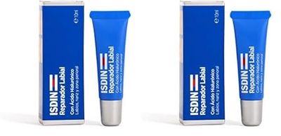 ISDIN Reparador Labial Fluido, Protege y repara los labios, la nariz y la zona perioral, con ácido hialurónico, 10ml (Paquete de 2)