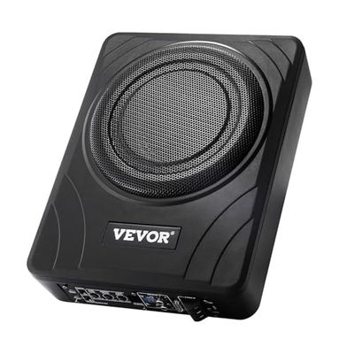 VEVOR Caisson de basses sous le siège de voiture, 300 W, haut-parleur de boîtier de basses de voiture mince, 203 mm, amplificateur intégré, entrée de niveau haut/bas, contrôleur de volume, pour camion