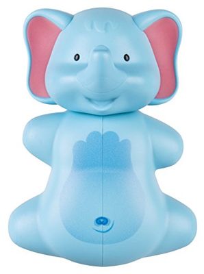 infinite by GEDA LABELS Fun Animal Toothbrush Holder Elephant – ABS and PVC, Blue, 7.5 x 5.5 cm