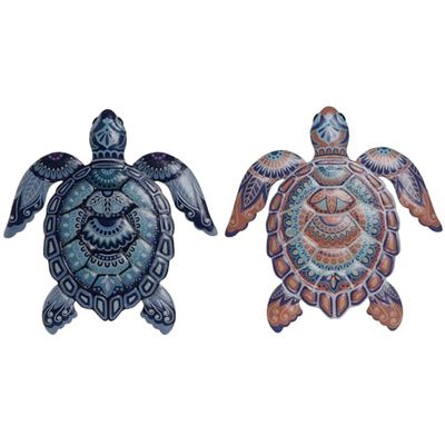 DECORACION PARED METAL 46X1,5X42 TORTUGA 2 SURT.