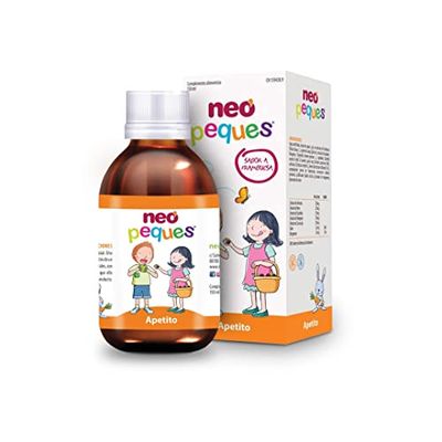 Neo Peques Apetito - Sciroppo per Bambini per Stimolare l'Appetito - 150 ml - Ingredienti 100% Naturali - Riduce la Fatica - Consigliato dai 3 Anni - Gusto Lampone