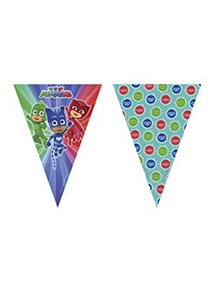 Procos- Festone bandierine plastica Super Pigiamini-PJ Masks, Multicolore, 5PR88636