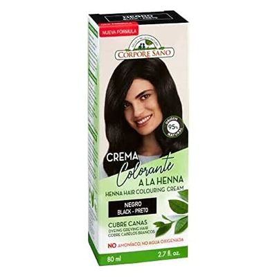 Crème colorante au henné noir 80 ml