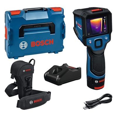 Bosch Professional Caméra thermique GTC 12V-450-13 (résolution 256x192 px, -20°C à +450 °C, double alimentation, batterie Li-Ion GBA 12V 2.0Ah, chargeur GAL 12V-40, housse, câble USB-C®, L-BOXX)