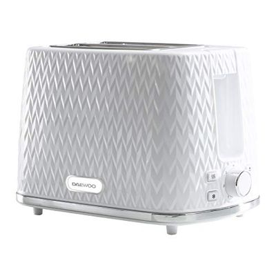 Daewoo Argyle Collection, Toaster 2 Slice With Defrost, Reheat And Browning Control To Use At Your Convenience, While The Removable Crumb Tray Makes Cleaning Quick, White