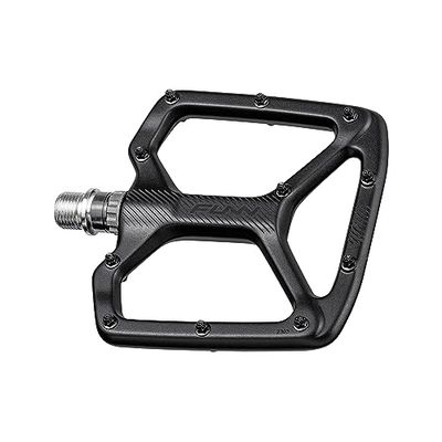 Funn Python Pedali Piatto per Bicicletta - Pedali per Bicicletta con Ampia Piattaforma per BMX/MTB Mountain Bike, Asse CrMo da 9/16 pollici (Nero)