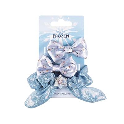 Pack of 2 Hair Clips and 1 Minnie Mouse Scrunchie - Multicoloured Design - Made with Resistant Materials - Different Prints - Original Product Designed in Spain