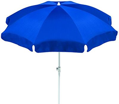 Schneider 680-09 paraply Ibiza ca 200 cm Ø, 8 delar, rund, blå, 200 x 200 x 215 cm