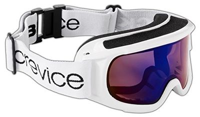 Black Crevice BCR041003 Skibril voor dames met dubbele lens, wit/smoke blue