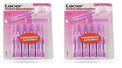 INTERPROXIMAL - Cepillo Interdental Recto Ultrafino 10 Unidade, Mango Bimaterial y Antideslizante, Cuello Flexible, Máxima Eficacia, Filamentos Tynex, Previene y Elimina la Placa Bacteriana