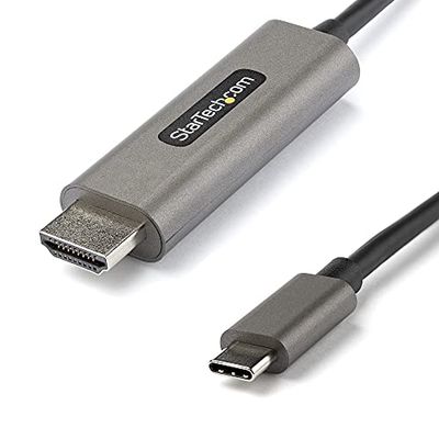 StarTech.com Cable 5m USB C a HDMI 4K de 60Hz con HDR10, Adaptador de Vídeo USB Tipo C a HDMI 2.0b Ultra HD 4K, Convertidor USBC a HDMI HDR Monitor/Pantalla, Modo Alternativo DP 1.4 HBR3 (CDP2HDMM5MH)