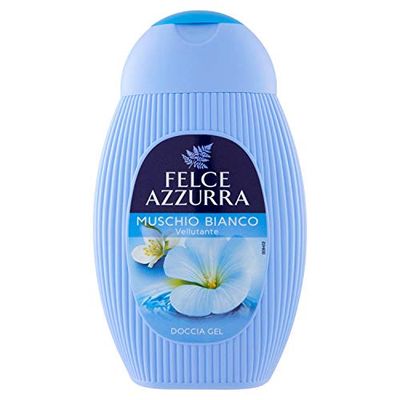 Felce Azzurra White Musk Shower Gel with a Fresh, Lightly Floral Fragrance of White Musk, pH Neutral, Pack of 6