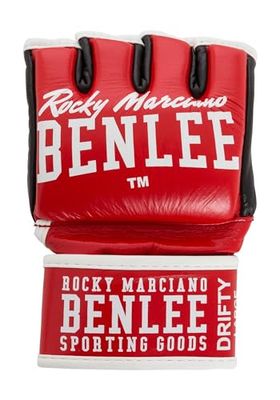 Benlee Rocky Marciano Unisex – Vuxen drifty läder MMA handskar röd Small