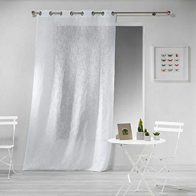 Douceur d'Intérieur Haltona - Painel com furos, efeito linho, tecido altona, poliéster, branco, 280 x 140 cm