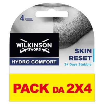 Wilkinson Sword Hydro Comfort Skin Reset - Blister con 8 lame di ricarica con pettine integrato (compatibili con rasoi Hydro) - Lame ideali per radere barba di 3-7 giorni