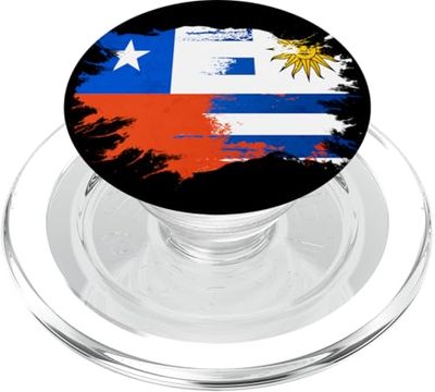 Bandera de la Herencia Hispana Chilena y Uruguaya PopSockets PopGrip para MagSafe