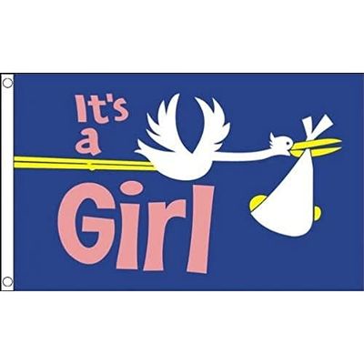 AZ FLAG Bandiera E Una Ragazza 150x90cm - Bandiera It's A Girl - Nascita 90 x 150 cm