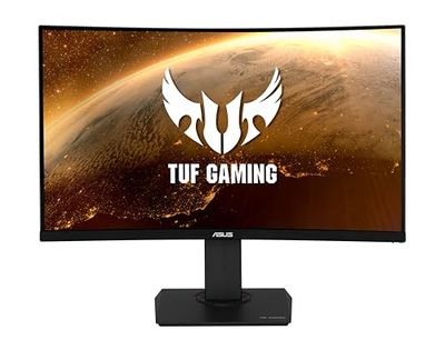 ASUS TUF VG32VQR - Monitor Gaming de 31.5" WQHD (2560x1440, WLED/VA, 16:9, Curvo 1800R, HDMI x2, DisplayPort, 165 Hz, 1 ms (MPRT), ELMB, Adaptive-Sync, Freesync Premium, DisplayHDR 400), Negro
