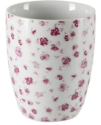 Spirella Eve Collection Toothbrush Holder Diameter 8.2 x 9.8 cm, Porcelain, Pink, Diameter 8.2 x 9.8 cm