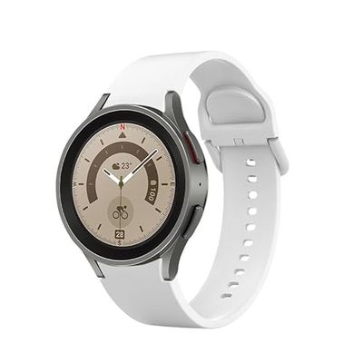 System-S Correa de silicona de 20 mm para Samsung Galaxy Watch 5 4, color blanco, Blanco, Eine Grösse, Clásico