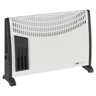 Clatronic® Convectorkachel | voor tuinhuisjes, garages & co. | Thermostaat | Badkamerkachel | Elektrische kachel met ventilator | tot 40 vierkante meter | Energiebesparend | KH 3433 N
