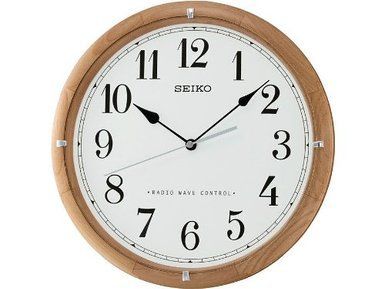 Seiko Unisex Reloj de Pared de Madera Blanco QXR208Z