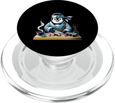 Dulce Pingüino Con Campeonato De Sushi PopSockets PopGrip para MagSafe