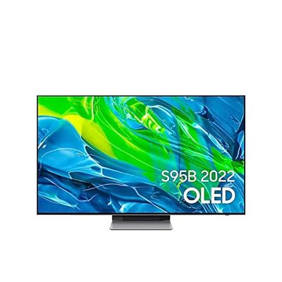 SAMSUNG OLED 55S95 2022 - Smart TV de 55", Tecnología OLED Quantum HDR 1500, Procesador Quantum 4K con Inteligencia Artificial, 60W con Dolby Atmos®, Pantalla Antirreflejos y Alexa integrada