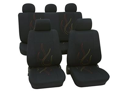Unbekannt COPRISEDILE Flames Universale Set da 11 Pezzi Nero SAB 1 Vario