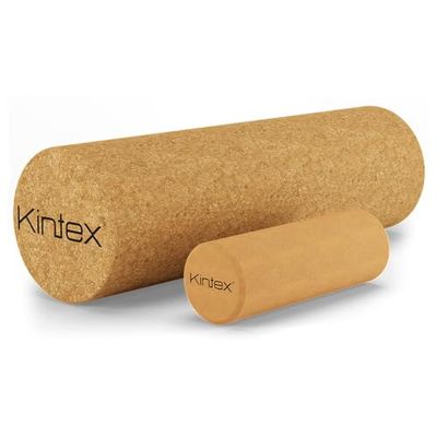 Kintex Rouleau de fascia en liège, 33 cm ou 15 cm, rouleau de massage pour l'automassage, l'automassage, la régénération des fascias et des muscles, rouleau de fascia (15 cm)