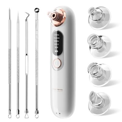 GlasFlength Blackhead Remover, Pore Cleaner, Electric Blackhead Remover, Suction Pimple Sucker for Men and Women