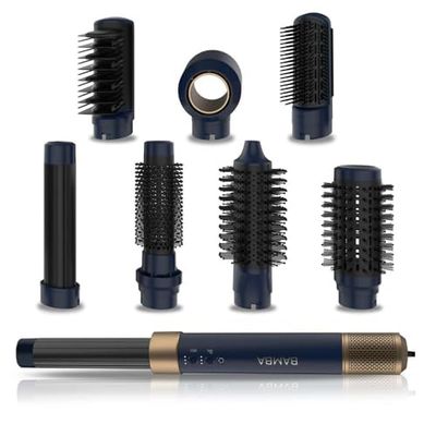 Cecotec Brosse à Air Sèche-Cheveux Modelante Lisseur Multifonction 8 en 1 Bamba AirGlam X. 1400 W, Technologie Coanda, 3 Vitesses, 3 Températures, Contrôle Intelligent de la Chaleur, 110000 tr/min