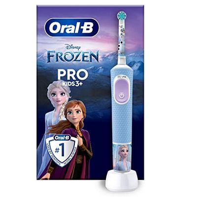 Oral-B Pro Kids Cepillo De Dientes Eléctrico, 1 Mango De Frozen, 1 Cabezal, Diseñado Por Braun, Apto Para Niños Mayores De 3 Años