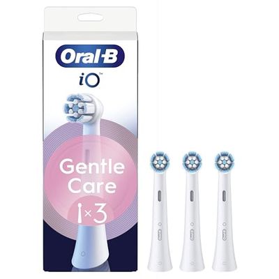 Oral-B Testine di Ricambio iO Series Gentle Care, Testine Rotonde Originali, per Gengive Sensibili, 3
