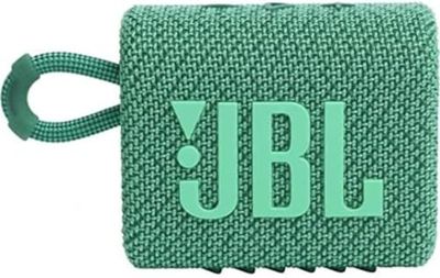 JBL GO 3 ECO Speaker Bluetooth Portatile, Cassa Altoparlante Wireless con Design Compatto, Resistente ad Acqua e Polvere IP67, Materiali Riciclati, fino a 5 h di Autonomia, USB, Verde